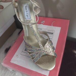 Touch Ups Gold Embellished Heels